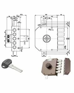 Serratura sic.triplice dx pompa 30621 mottura