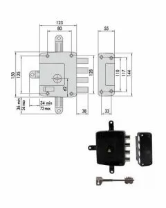 Serratura sicurezza quintupl.dx 57172-60-1 cisa