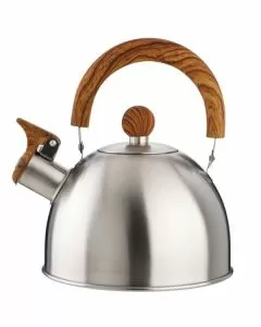 Bollitore inox fischio manico legno l 2,5 eva