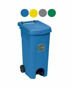 Bidone urban quadro pedale grigio l 80 stefanpl