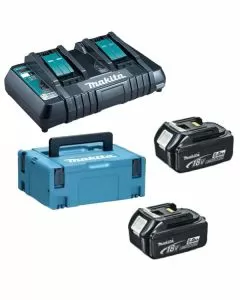 Kit caricabatteria + batterie v.18x2 makita