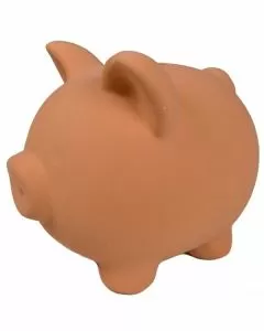 Salvadanaio terracotta maialino cm 25 h 14 coli'