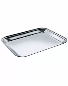 Vassoio acciaio rettangolare cm 40x30 salvi