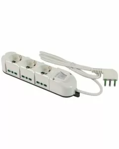 Multipresa 6x2pt 3xsk lat int retail 49122 fme