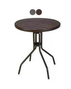 Tavolo wood tondo grigio cm 60 vette 09634