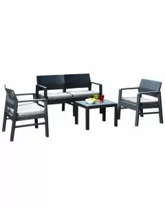 Salottino set kilimanjaro antracite pz 4 progarden