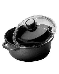 Casseruola 2 manici c/cop. cm 20 extrablack risoli