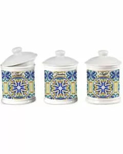 Barattolo ceramica terra e sole pz 3 bellintavola