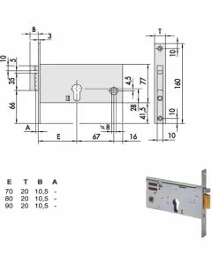 Elettroserratura inf.fasce all 14351-80-0 cisa