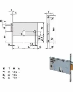 Elettroserratura inf.fasce all 14451-70-0 cisa