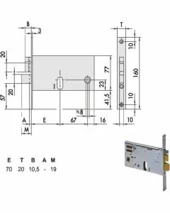 Elettroserratura inf.fasce all 14461-90-0 cisa