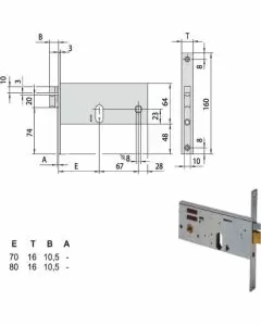 Elettroserratura inf.fasce all 14510-90-0 cisa