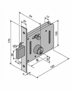 Serratura inf.ferro 605.00.00.1 053.50.00.0 welka