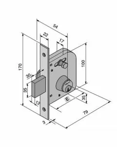 Serratura inf.ferro 605.00.00.1 065.45.00.0 welka