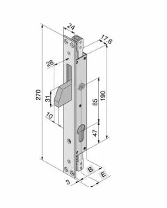 Serratura inf.ferro 085.19.01.0 welka