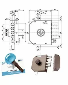 Serratura sic.triplice sx pompa 30631 mottura