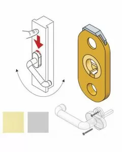 Blocca martelline ovale ottone bmar02 disec