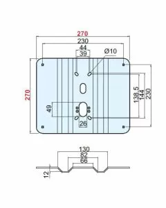 Piastra rinforzo basculanti grecata a2479 disec