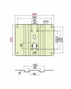 Piastra rinforzo basculanti grecata a2465 disec