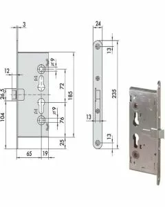 Serratura inf.tagliafuoco q9 43110-65-0 cisa