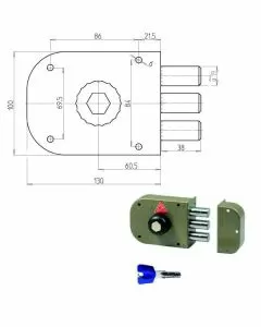 Serratura sic.semplice dx pompa 1600 cr