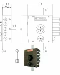 Serratura sic.triplice sx dm 1352 kassel