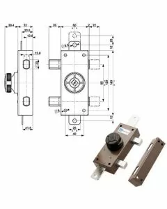 Serratura ferroglietto triplice 34330 mottura