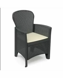 Poltrona resina folia antracite progarden