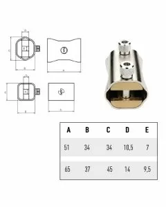 Lucchetto ottone blocca catena mm 51 potent