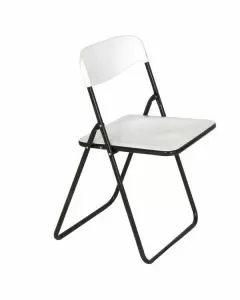 Sedia acciaio poker new bianca metalfar