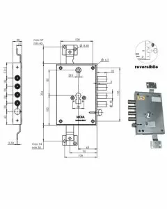 Serratura sic.triplice.cil.e63 rce664/280 moia