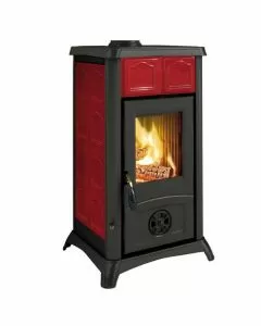 Stufa legna gemma elegance bordeaux nordica