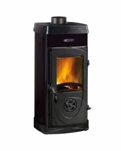 Stufa legna super junior panoramica nera nordica