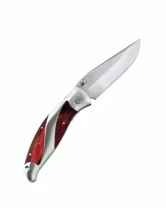 Coltello tasca inox manico inx/legno cm 20 ausonia