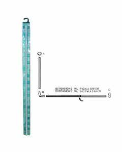 Tubo tende doccia 80+ 94/180 estens. aglaia 02619