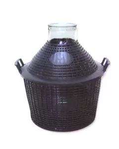 Damigiana bocca larga rivestimento plastica l 10