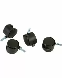 Set 4 ruote in nylon per libreria Ø 5 cm