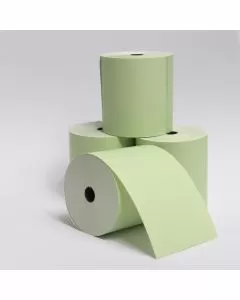 Rotoli in carta termica colorata mm 80x80mm x12mm colore Verde Pastello PZ 60