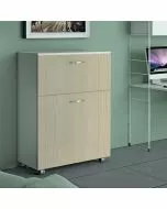 Letto singolo Laila a scomparsa olmo L 85 x H 100 P35cm / P220cm aperto