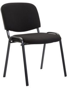 Set di 5 sedie da attesa Lucca senza braccioli nero