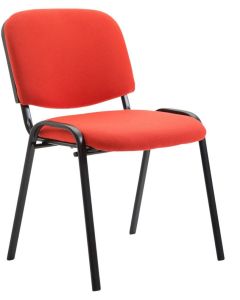 Set di 5 sedie da attesa Lucca senza braccioli rosso