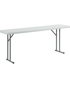 Tavolo rettangolare con gambe pieghevoli 180 x 45 cm bianco