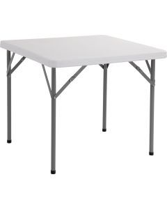 Tavolo quadrato con gambe pieghevoli 86 x 86 cm bianco