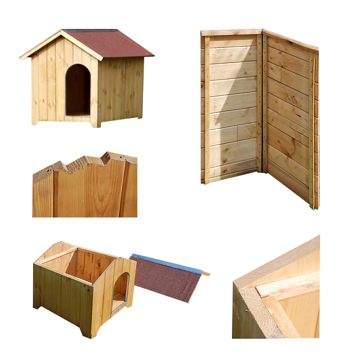 Cuccio Cuccia per cani in legno 85x110x110 cm sp 16mm 